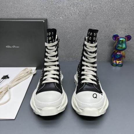 Rick Owens Drkshdw Abstract High Top In Black Sneakers