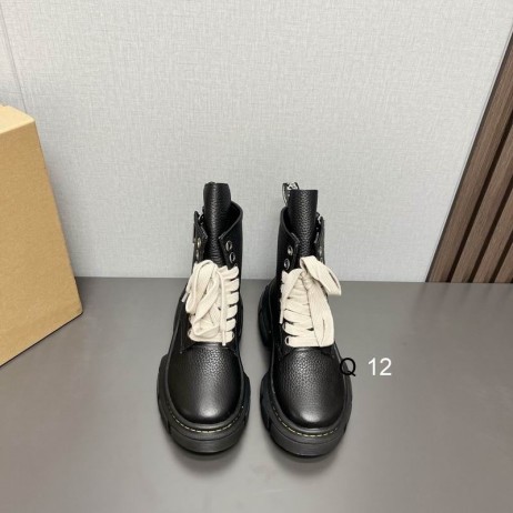Rick Owens X Dr. Martens 1460 DMXL Jumbo Lace Boots In Black Cow Leather