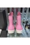 Rick Owens Sakura Pink Leather High Top  Sneakers