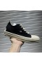 Rick Owens SS25 Hollywood Low Sneakers In Black/Milk/Milk Overdyed Denim