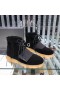 Rick Owens High-Top Work Boots In Black/Yellow