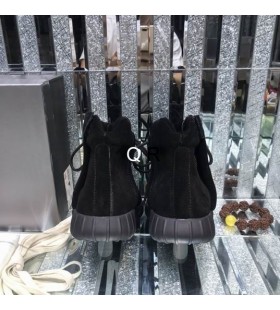 Rick Owens High-Top Work Boots In Black