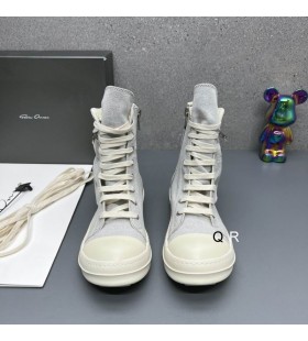 Rick Owens Drkshdw Grey High-Top Sneakers With Pockets