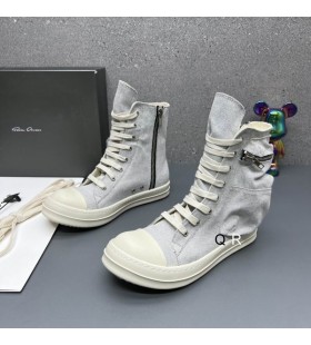 Rick Owens Drkshdw Grey High-Top Sneakers With Pockets