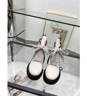 Rick Owens Dr. Martens X Rick Owens 1460 Dmxl Jumbo Lace Boot In White Cow Leather