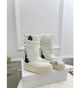 Rick Owens Moncler Bigrocks White Snow Boots