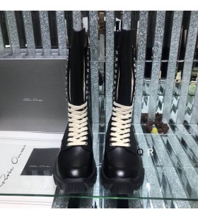 Rick Owens Army Mega Tractor Boots In Black
