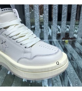 Rick Owens Drkshdw Turbowpn X Tênis Converse Em Branco/Branco