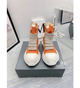 Rick Owens Drkshdw SS25 Hollywood Jumbo Csipk&Atilde;&copy;k Absztrakt Cip&Aring;&lsquo;k, Narancs/Tej/Tej Pamut V&Atilde;&iexcl;szon