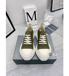 Rick Owens Drkshdw SS25 Hollywood Absztrakt Alacsony Cipők A Szeladon/Tej/Overdyed Farmer