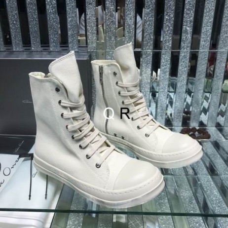 Rick Owens Drkshdw SS25 Hollywood Sneakers I Bainne/Milk/Bainne Chanbhás Cadás