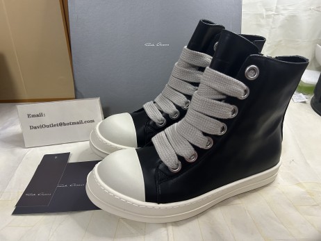 Rick Owens Porterville Jumbo Laced High-top Padded Sneakers Black