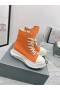 Rick Owens Drkshdw SS25 Hollywood Teibí Sneakers Oráiste/Bainne/Milk Chanbhás Cadás