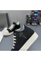 Rick Owens Drkshdw SS25 Hollywood Íseal Sneakers Dubh/Bainne/Overdyed Denim