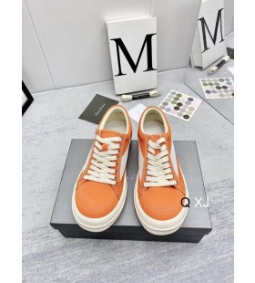 Rick Owens SS25 Hollywood Sneakers Vintage Or&Atilde;&iexcl;iste/Bainne/Milk Velour Suede Agus Ioml&Atilde;&iexcl;n Gr&Atilde;&iexcl;in Leathair Lao