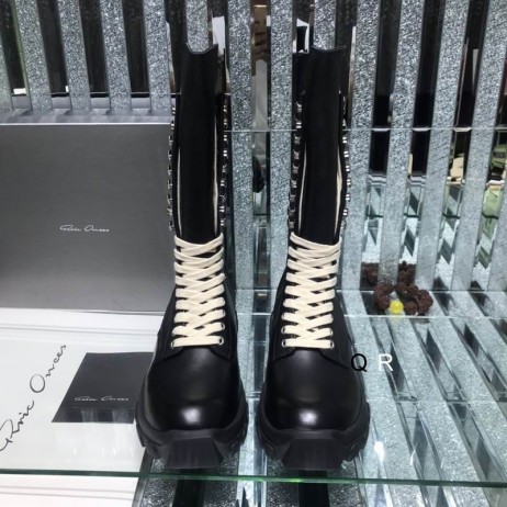 Rick Owens Esercito Mega Trattore Scarpe In Nero