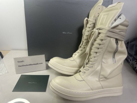 Rick Owens Boots For Women Horsehair Genuine Leather High