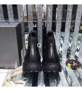 Rick Owens Ss25ハリウッドビBozoトラクター黒Greywolfヌバックブーツ