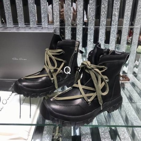 Rick Owens Drkshdw Traktor Svart Plattform Sko I Svart Joggesko