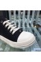 Rick Owens SS25 Hollywood Lave Sneakers I Svart/Melk/Overdyed Denim
