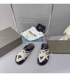 Rick Owens Ss25 Hollywood Megalaced Muldyr Granola I Svart Vasket Kalv