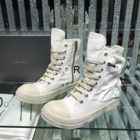 Buty Do Biegania Rick Owens Drkshdw Z Mleka Tkaniny Bawełnianej Z Boku Na Zamek Błyskawiczny