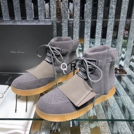 Buty robocze Rick Owens z wysokiej piszczelą szary /żółty