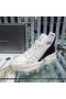 Buty do biegania Rick Owens Ss25 Hollywood Geth Runner Z Mleczno-czarnej naturalnej skóry cielęcej