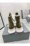 Streszczenie trampki Rick Owens Drkshdw SS25 Hollywood Zielonego Koloru Khaki/Mleko/Mleko Płótno bawełniane
