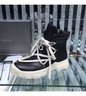 Czarne Buty Na platformie Rick Owens Drkshdw Tractor W Czarno-Białych Adidasach