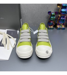 Buty do biegania Rick Owens FW25 Concordians Jumbo Z koronki łaźnia ziołowo-zielony/Mleczna/Naturalna skóra bydlęca Skóra