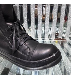 Wysokie Skórzane buty Od Ricka Оуэнса w Kolorze Czarnym