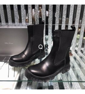 Rick Owens Ss25 Hollywood Beatles Bozo Tractoare &Atilde;Žn Negru/Negru Greywolf Nubuc Cizme