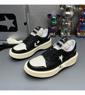 Rick Owens Drkshdw Turbowpn OX X Adida&Egrave;&trade;i Converse Negru/Natural Plin de Cereale din Piele