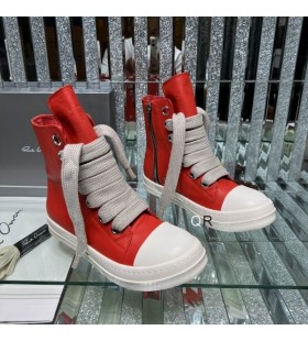 Rick Owens Jumbo Dantele High Top Sneaker Cherry Red