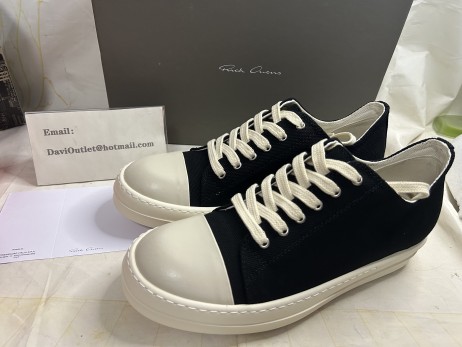 Rick Owens DRKSHDW Canvas Low-Top Sneakers 