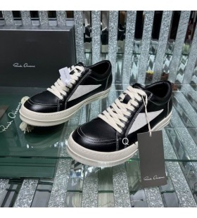 Rick Owens SS25 Hollywood Tenisky V Black/Mlieko/Mlieko Te&Auml;&frac34;a Use&Aring;&circ; A Vel&Atilde;&ordm;rov&Atilde;&copy; Semi&Aring;&iexcl;