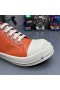 릭 Owens FW25Concordians 운동화에서 오렌지/분유/이유 풀 그레인 가죽