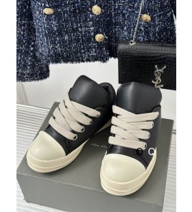 릭 Owens SS25 할리우드가 활주로 점보스 저렴한 호흡기 운동화를 블랙/분유/이유는 금속 Peached Lambkin