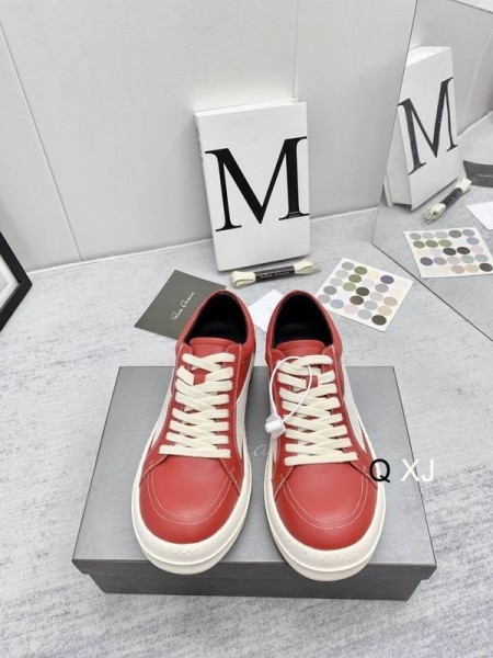 Berba tenisice Rick Owens SS25 Hollywood Od rosewood/Milk/Mliječna Цельнозернистая Teleća Koža I Велюровая Divokoza