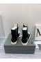 Sažetak tenisice Rick Owens Drkshdw SS25 Hollywood Crne boje/Milk/Platno od Mliječne Котона