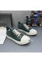 Tenisice Rick Owens FW25 Concordians Tamno zelene boje/Mliječna/Prirodna koža Daje