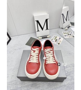 Berba tenisice Rick Owens SS25 Hollywood Od rosewood/Milk/Mliječna Цельнозернистая Teleća Koža I Велюровая Divokoza