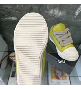 Niske tenisice Rick Owens SS25 Hollywood Runway Jumbo Lace Potisnom &Aring;&frac12;ute Boje /Mlijeko/Mlije&Auml;na Metalik Od Peachtree Ov&Auml;je ko&Aring;&frac34;e