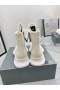 Rick Owens Drkshdw SS25 Hollywood Abstrakt Sneakers I Pergament/Mjölk/Milk bomullscanvas