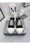 Rick Owens Drkshdw SS25 Hollywood Abstrakt Låga Sneakers I Svart/Mjölk/Overdyed Denim