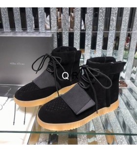 Rick Owens H&Atilde;&para;g-Top Arbete St&Atilde;&para;vlar I Svart/Gul