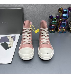 Rick Owens Ramones Sneakers I Rosa/Mjölk Mousse Läder