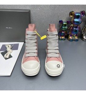 Rick Owens Ramones Jumbo Laces Sneakers I Rosa/Mjölk Mousse Läder