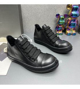 Rick Owens FW25 Concordians Jumbo Spets Sneakers I Svart Full Grain Ko L&Atilde;&curren;der